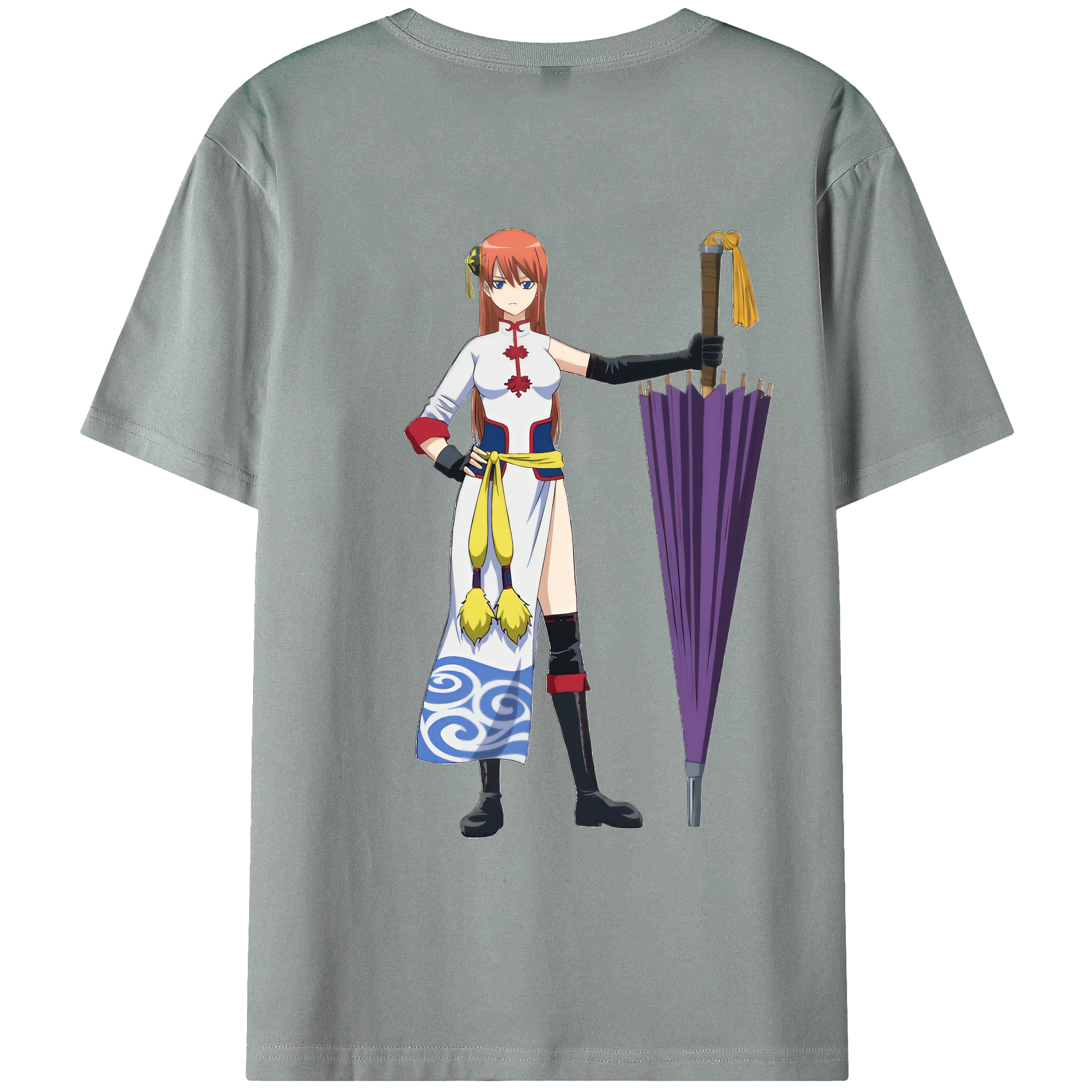 （画像用） ぎんたま 坂田銀時（さかたぎんとき） 神楽 志村新八（しむら しんぱち） GINTAMA Sakata Gintoki Kagura Shimura Shinpachi 綿100％ メンズ半袖Tシャツ（バックプリント） 通気性
